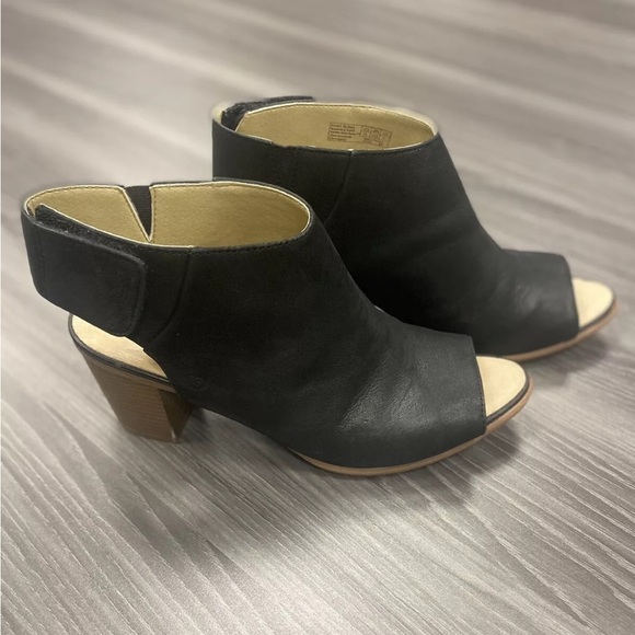 Josef Seibel Bonnie 09 Peep Toe Heels Women’s Leather Black Booties Boots Sz 41 - Picture 2 of 16